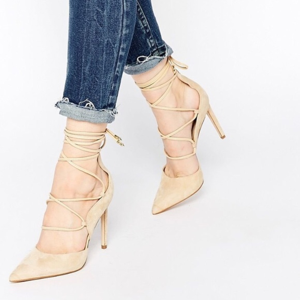 Sam Edelman danya lace up pointy toe heels